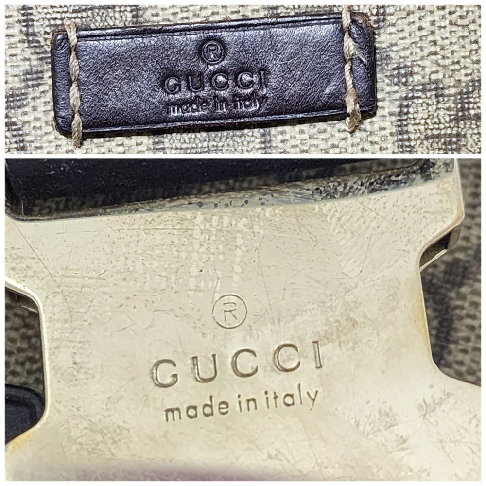 GUCCI GG Supreme Monogram Coated Canvas Messenger Bag Brown/Beige